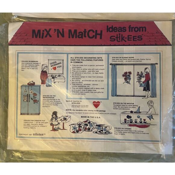 4 BRAND NEW UNOPENED Stik-EES Christmas Wise Men Cornucopia +RARE STORAGE SHEETS - Picture 11 of 11